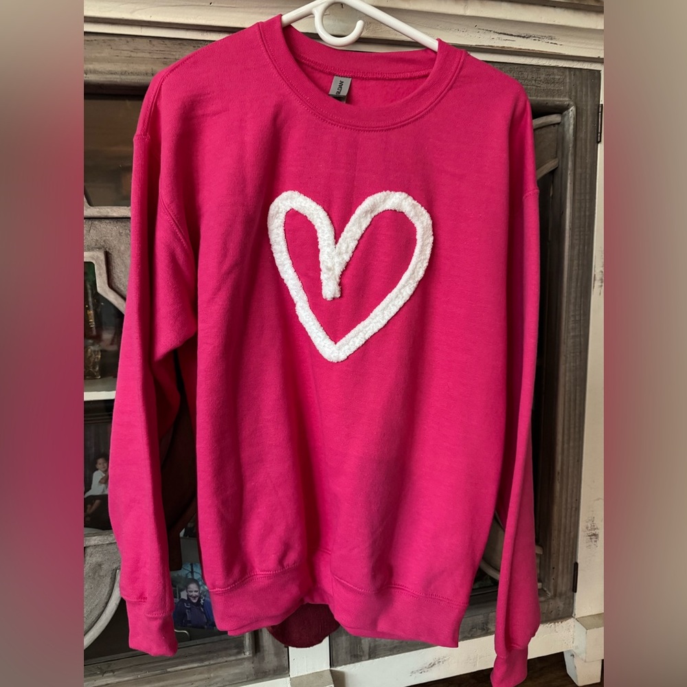 Pink heart sweater
